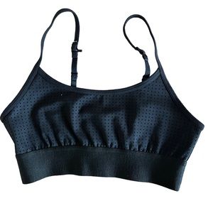 Splits59 NWOT Black Perforated Mesh Sports Bra Size Small